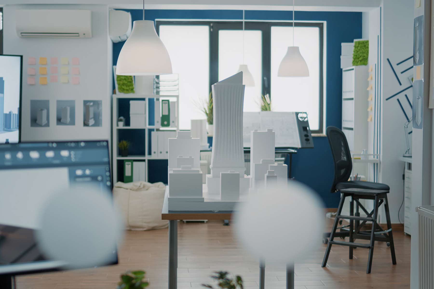 An illustration showcasing an AI-powered room adjusting lighting and temperature based on user preferences.