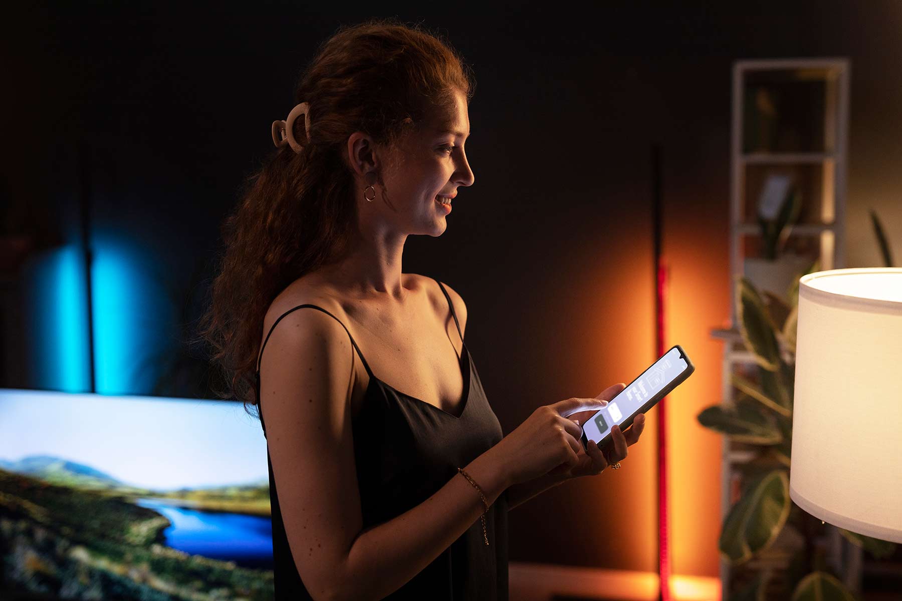 Smart lighting controlled by a voice command for enhanced convenience